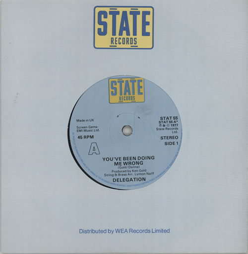 Delegation You've Been Doing Me Wrong 7" vinyl single (7 inch record / 45) UK DGF07YO572198
