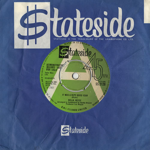 Della Reese It Was A Very Good Year 7" vinyl single (7 inch record / 45) UK DAR07IT479861