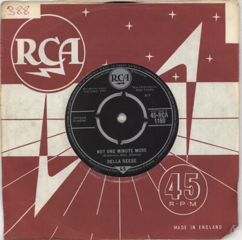 Della Reese Not One Minute More 7" vinyl single (7 inch record / 45) UK DAR07NO737108