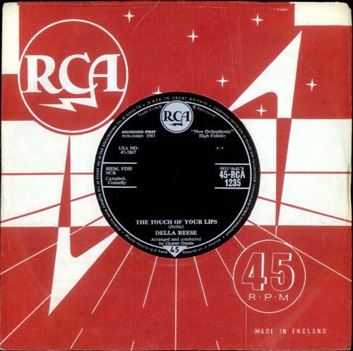 Della Reese The Touch Of Your Lips 7" vinyl single (7 inch record / 45) UK DAR07TH504163