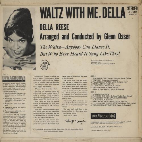 Della Reese Waltz With Me, Della vinyl LP album (LP record) UK DARLPWA761374
