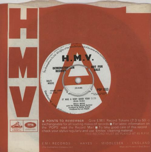 Della Reese It Was A Very Good Year - A Label 7" vinyl single (7 inch record) UK DAR07IT761519