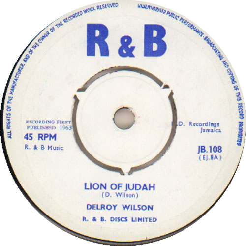 Delroy Wilson Lion Of Judah 7" vinyl single (7 inch record / 45) UK D0V07LI640182