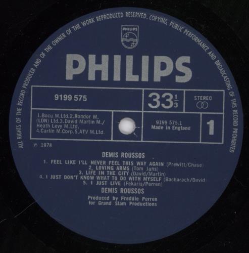 Demis Roussos Demis Roussos vinyl LP album (LP record) UK DMRLPDE229290