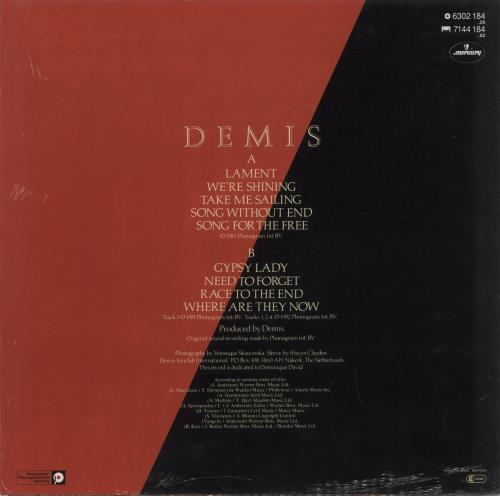 Demis Roussos Demis vinyl LP album (LP record) German DMRLPDE892436