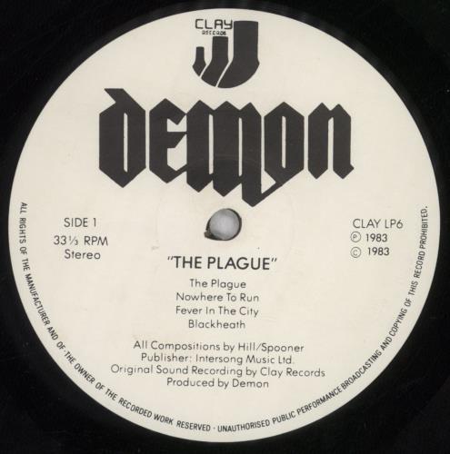 Demon (Rock) The Plague - 1st vinyl LP album (LP record) UK DEMLPTH581486