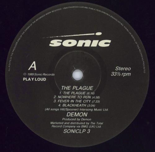 Demon (Rock) The Plague - 2nd vinyl LP album (LP record) UK DEMLPTH819395