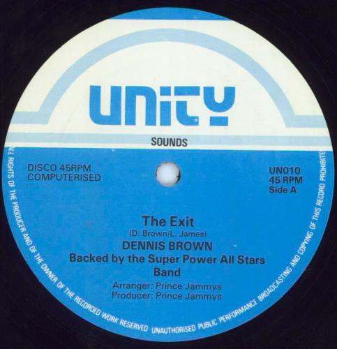 Dennis Brown The Exit 12" vinyl single (12 inch record / Maxi-single) UK D/B12TH804531