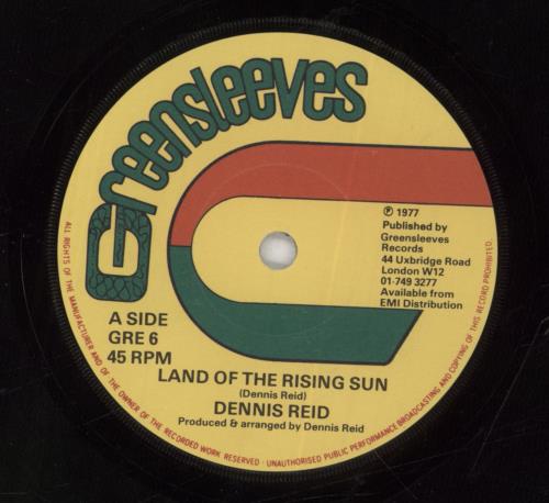 Dennis Reid Land Of The Rising Sun 7" vinyl single (7 inch record / 45) UK E8W07LA600219