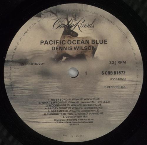 Dennis Wilson Pacific Ocean Blue - EX vinyl LP album (LP record) UK DWLLPPA698299