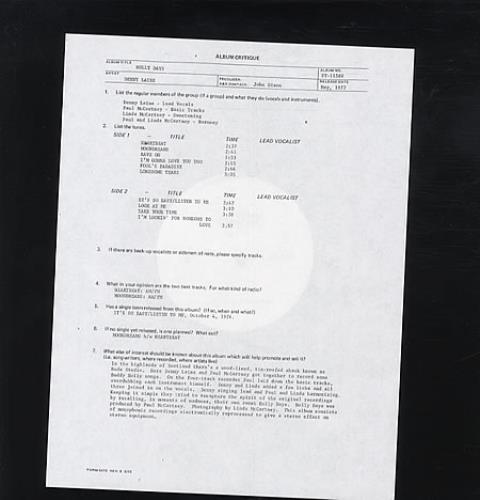 Denny Laine Holly Days vinyl LP album (LP record) US DNYLPHO333452