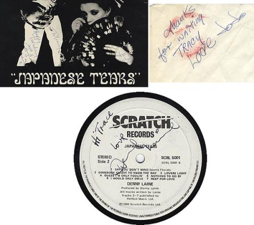 Denny Laine Japanese Tears - Autographed vinyl LP album (LP record) UK DNYLPJA325952