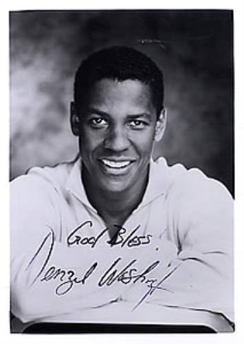 Denzil Washington Autographed Photograph photograph UK DA2PHAU259658