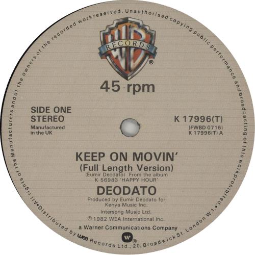 Deodato Keep On Movin' 12" vinyl single (12 inch record / Maxi-single) UK DTF12KE663768