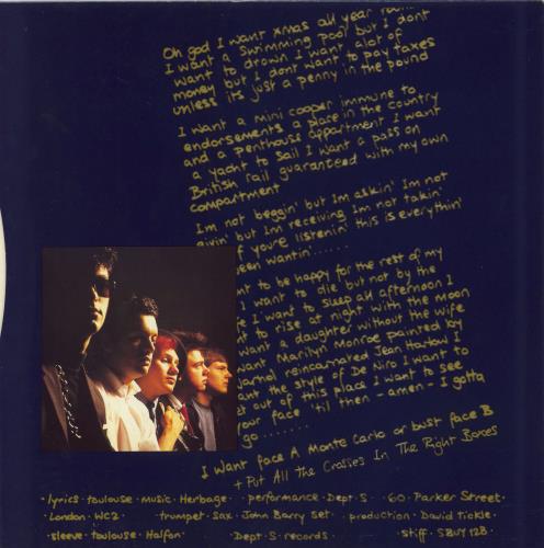 Department S I Want 12" vinyl single (12 inch record / Maxi-single) UK DTS12IW794703