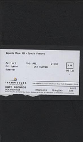 Depeche Mode 101 - Special Features video (VHS or PAL or NTSC) UK DEPVISP311218