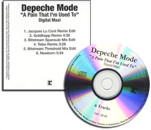 Depeche Mode A Pain That I'm Used To - Digital Maxi CD-R acetate US DEPCRAP351461