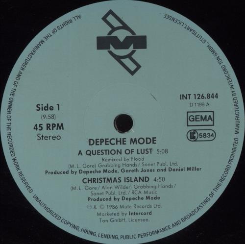 Depeche Mode A Question Of Lust - 'M' Label 12" vinyl single (12 inch record / Maxi-single) German DEP12AQ536955