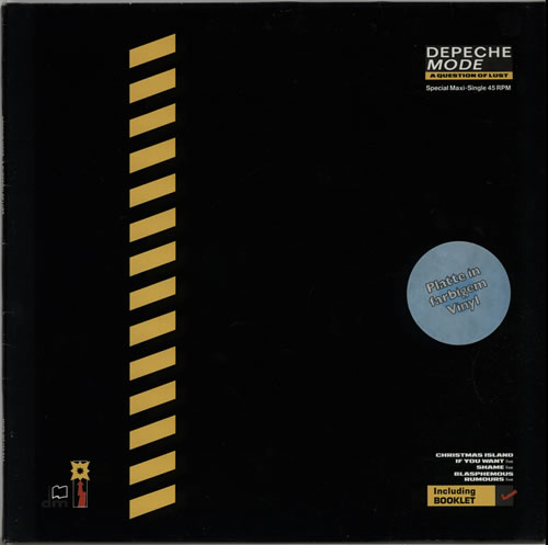 Depeche Mode A Question Of Lust - Yellow Vinyl + Booklet - EX 12" vinyl single (12 inch record / Maxi-single) German DEP12AQ631940