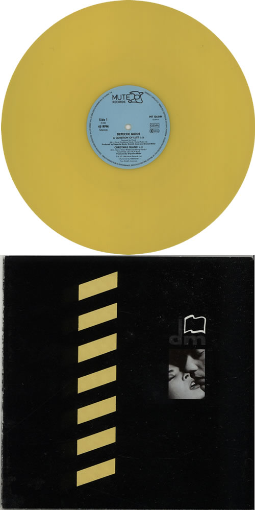 Depeche Mode A Question Of Lust - Yellow Vinyl + Booklet - EX 12" vinyl single (12 inch record / Maxi-single) German DEP12AQ631940