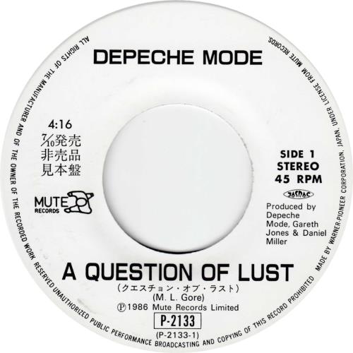 Depeche Mode A Question Of Lust 7" vinyl single (7 inch record / 45) Japanese DEP07AQ37914