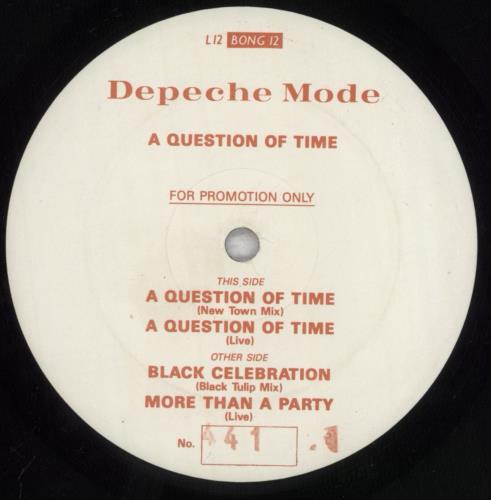 Depeche Mode A Question Of Time - Numbered Promo 12" vinyl single (12 inch record / Maxi-single) UK DEP12AQ07916