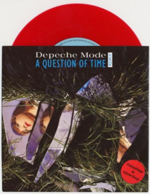 Depeche Mode A Question Of Time - Red Vinyl 7" vinyl single (7 inch record / 45) German DEP07AQ42681