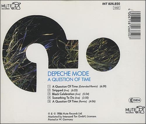 Depeche Mode A Question Of Time CD single (CD5 / 5") German DEPC5AQ07857