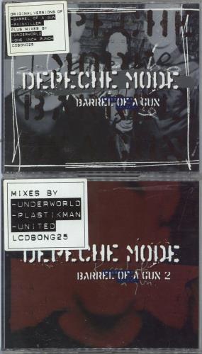Depeche Mode Barrel Of A Gun - Hype Stickered 2-CD single set (Double CD single) UK DEP2SBA806526