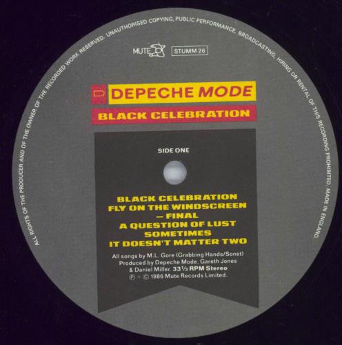 Depeche Mode Black Celebration - 1st MPO vinyl LP album (LP record) UK DEPLPBL393675