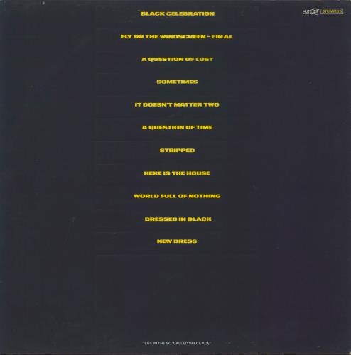 Depeche Mode Black Celebration - 1st MPO vinyl LP album (LP record) UK DEPLPBL393675