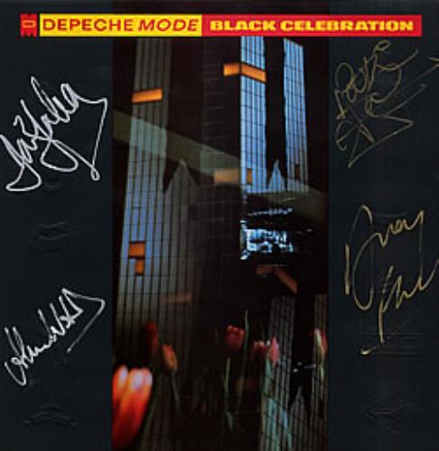 Depeche Mode Black Celebration - Autographed vinyl LP album (LP record) UK DEPLPBL271721