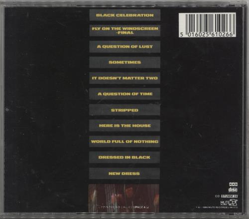 Depeche Mode Black Celebration CD album (CDLP) UK DEPCDBL249042