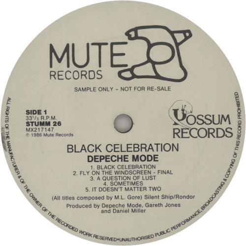Depeche Mode Black Celebration vinyl LP album (LP record) Australian DEPLPBL347204