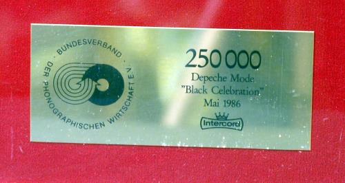 Depeche Mode Black Celebration award disc German DEPAWBL687213