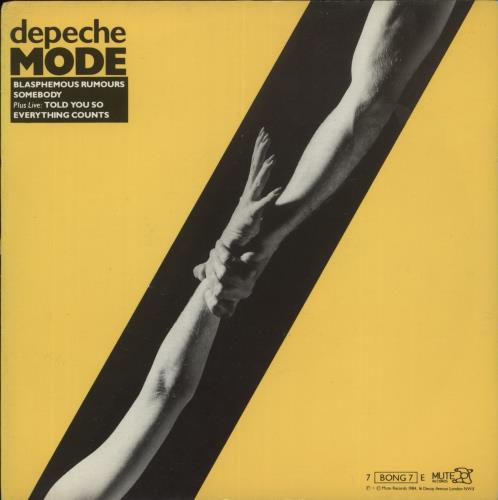 Depeche Mode Blasphemous Rumours - Yellow sleeve 7" vinyl single (7 inch record / 45) UK DEP07BL707362