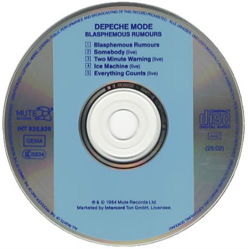 Depeche Mode Blasphemous Rumours CD single (CD5 / 5") German DEPC5BL07851