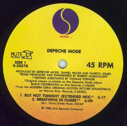 Depeche Mode But Not Tonight - EX 12" vinyl single (12 inch record / Maxi-single) US DEP12BU628644