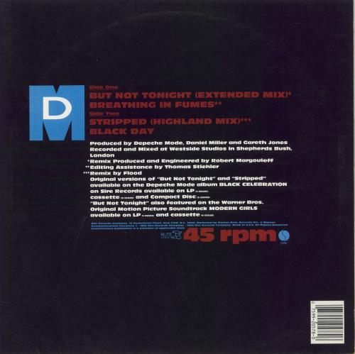 Depeche Mode But Not Tonight - EX 12" vinyl single (12 inch record / Maxi-single) US DEP12BU628644