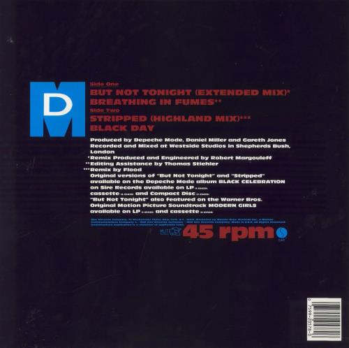 Depeche Mode But Not Tonight 12" vinyl single (12 inch record / Maxi-single) US DEP12BU07194