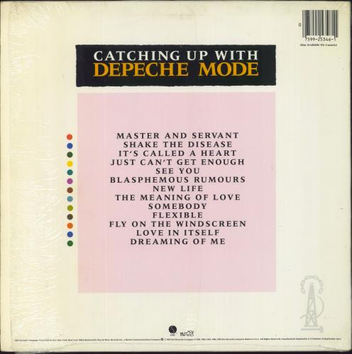 Depeche Mode Catching Up With - stickered shrink vinyl LP album (LP record) US DEPLPCA650445