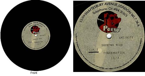 Depeche Mode Condemnation 10" Acetate 10" vinyl single (10 inch record) UK DEP10CO358599
