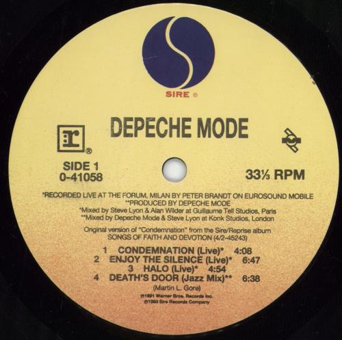 Depeche Mode Condemnation 12" vinyl single (12 inch record / Maxi-single) US DEP12CO22520