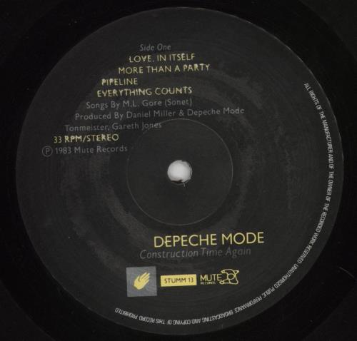 Depeche Mode Construction Time Again - EX vinyl LP album (LP record) UK DEPLPCO529555
