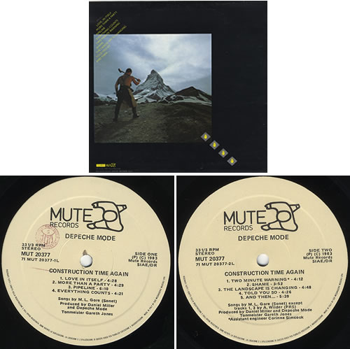 Depeche Mode Construction Time Again vinyl LP album (LP record) Italian DEPLPCO389397