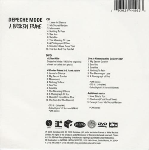 Depeche Mode Deluxe Collectors Edition - Volume 2 CD-R acetate US DEPCRDE434023
