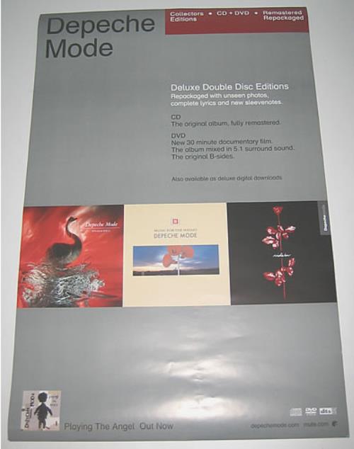 Depeche Mode Deluxe Double Disc Editions poster UK DEPPODE360315