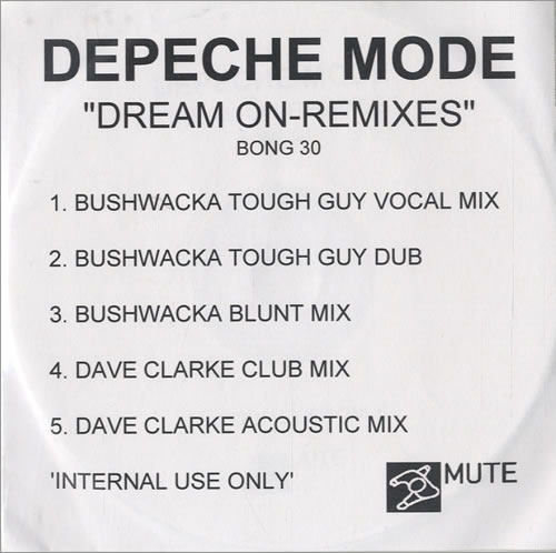 Depeche Mode Dream On - Remixes CD-R acetate UK DEPCRDR520707