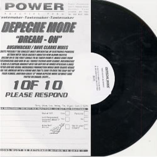 Depeche Mode Dream On - test pressing 12" vinyl single (12 inch record / Maxi-single) UK DEP12DR179849