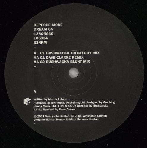 Depeche Mode Dream On 12" vinyl single (12 inch record / Maxi-single) UK DEP12DR181466